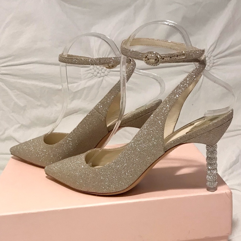 SOPHIA WEBSTER Jasmine Crystal Mid-Heel Shoes US 9 / EU 40 New in Box - Picture 13 of 14